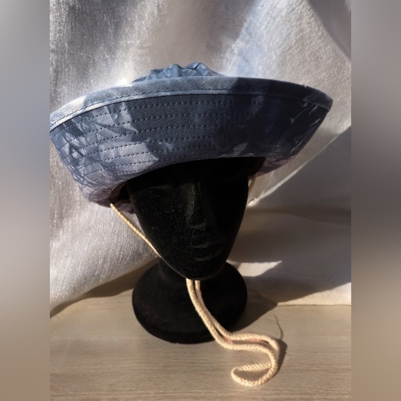 NWOT Summer Unisex Blue Camouflage Outdoor Fishing Boonie Hat Wide Brim OS - Picture 12 of 12